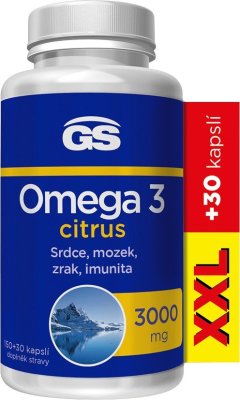 GS Omega 3 citrus 180 kapslí