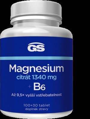 GS Magnesium citrát 1340 mg B6 130 tablet