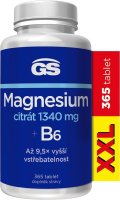 GS Magnesium citrát 1340 mg B6 365 tablet