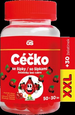 GS CÉČKO se šípky, želatinky bez cukru 80 ks