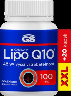 GS Koenzym Lipo Q10 100 mg 80 kapslí