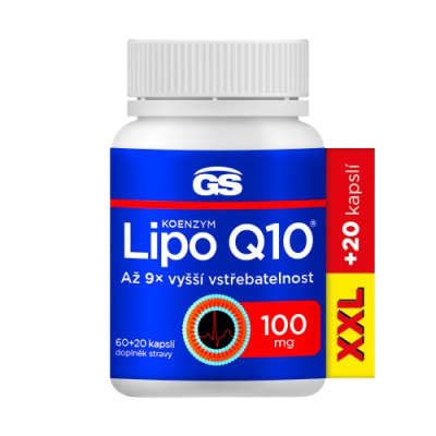 GS Koenzym Lipo Q10 100 mg 80 kapslí GS Koenzym Lipo Q10 100 mg 80 kapslí