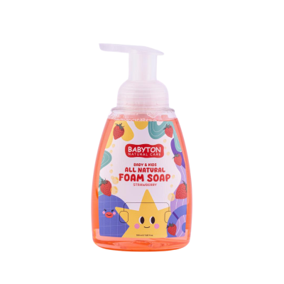 BABYTON Přírodní pěnové mýdlo na ruce Jahoda 350 ml