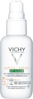 VICHY Capital Soleil UV-CLEAR fluid SPF 50+ na ochranu proti slunečnímu záření a nedokonalostem pleti 40 ml VICHY Capital Soleil UV-CLEAR fluid SPF 50+ na ochranu proti slunečnímu záření a nedokonalostem pleti 40 ml
