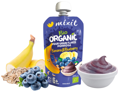 MIXIT BIO kapsička - Banán a borůvka 100 g