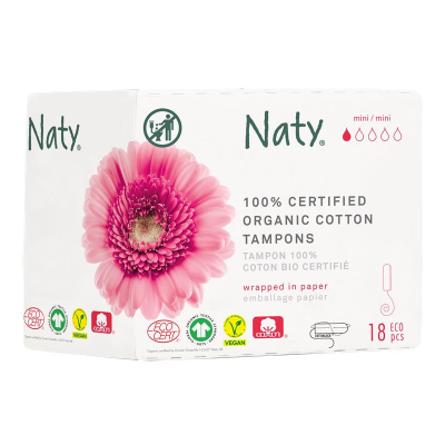 ECO BY NATY Dámské tampóny ECO by Naty, mini 18 ks