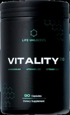 LIFEUNLOCKED VITALITY 2.0 Magnesium + Vitamin D3 + K2, 90 kapslí