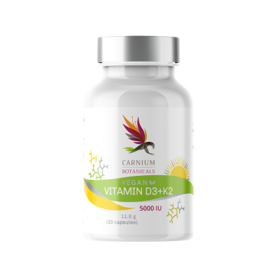 CARNIUM BOTANICALS Vitamín D3 + K2 30 kapslí