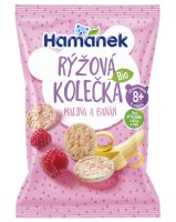 HAMÁNEK BIO Rýžová kolečka Malina&Banán 35 g
