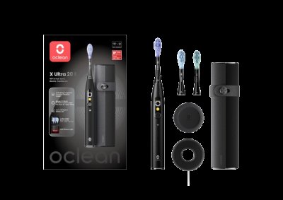 OCLEAN X Ultra 20 S Black pouzdro a sonický kartáček, černý OCLEAN X Ultra 20 S Black pouzdro a sonický kartáček, černý