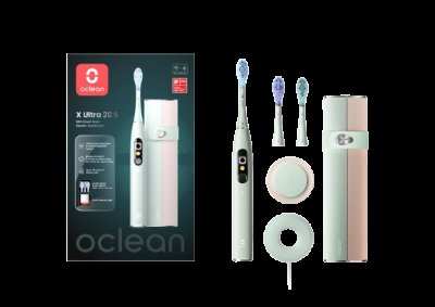 OCLEAN X Ultra 20 S Green pouzdro a sonický kartáček, zelený OCLEAN X Ultra 20 S Green pouzdro a sonický kartáček, zelený
