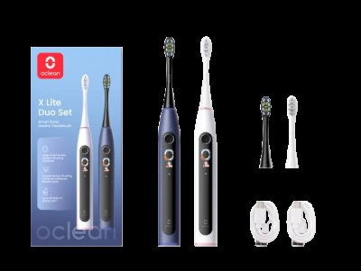 OCLEAN X Lite DUO SET Dark Blue + Grey sonické kartáčky 2 ks OCLEAN X Lite DUO SET Dark Blue + Grey sonické kartáčky 2 ks