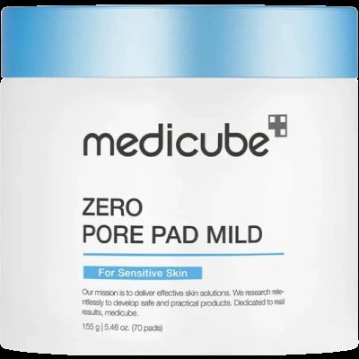 MEDICUBE Zero Pore Pad Mild - Tonizující polštářky na obličej 155 g 70 ks