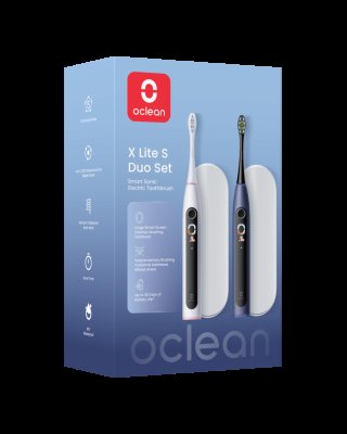OCLEAN X Lite S DUO Set, Dark Blue + Grey, sonické kartáčky 2 ks