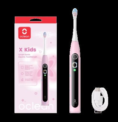 OCLEAN X Kids Black dětský sonický kartáček, růžový