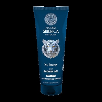 NATURA SIBERICA Arctic Wild Sprchový gel 2v1 na tělo a vlasy Ledová energie 200 ml