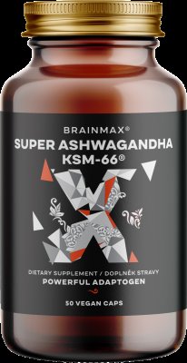 BRAINMAX Super Ashwagandha extrakt KSM-66, 50 kapslí BRAINMAX Super Ashwagandha extrakt KSM-66, 50 kapslí