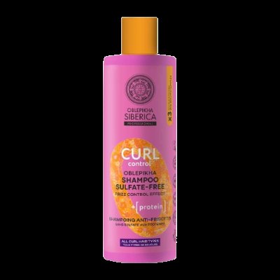 NATURA SIBERICA Oblepikha O Curl Control Proteinový šampon bez sulfátů pro kudrnaté vlasy 400 ml NATURA SIBERICA Oblepikha O Curl Control Proteinový šampon bez sulfátů pro kudrnaté vlasy 400 ml
