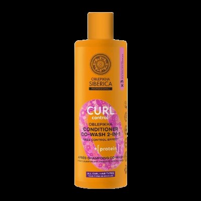 NATURA SIBERICA Oblepikha O Curl Control Proteinový mycí kondicionér 2v1 pro kudrnaté vlasy 400 ml NATURA SIBERICA Oblepikha O Curl Control Proteinový mycí kondicionér 2v1 pro kudrnaté vlasy 400 ml
