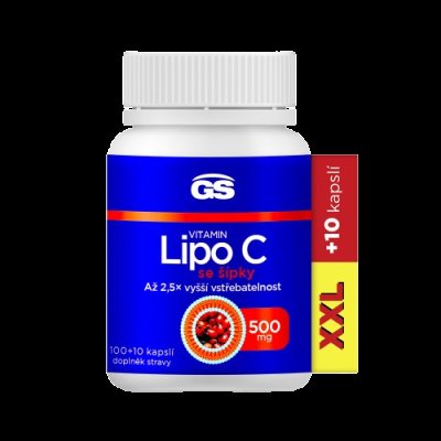 GS Vitamin Lipo C 500 mg se šípky, XXL 110 kapslí