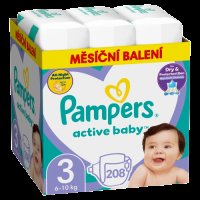 PAMPERS Active Baby plenky vel. 3, 6-10 kg, 208 ks PAMPERS Active Baby plenky vel. 3, 6-10 kg, 208 ks