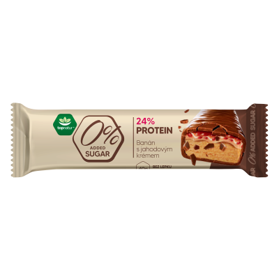TOPNATUR Tyčinka proteinová banán s jahodovým krémem 40 g