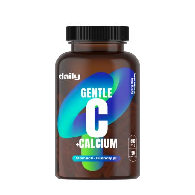 DAILY Gentle C + Calcium 90 kapslí