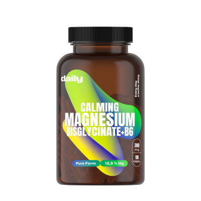 DAILY Calming Magnesium Bisglycinate + B6 90 kapslí