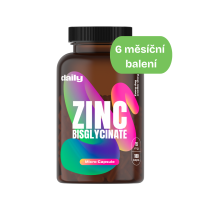 DAILY Zinc Bisglycinate 180 kapslí
