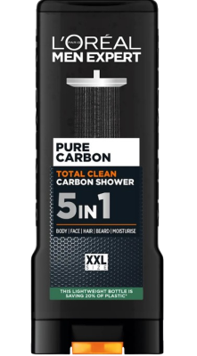 LOREAL Men Expert Pure Carbon Total Clean 5v1 Sprchový gel 400 ml