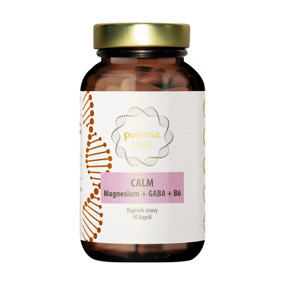 PURAVIA LABS CALM Magnesium + GABA + B6, 90 kapslí