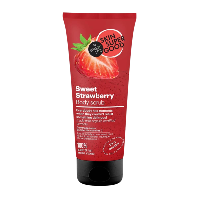 SKIN SUPER GOOD Tělový peeling - Sladká jahoda, 200 ml