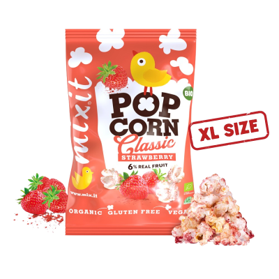 MIXIT Velký BIO popcorn - Jahoda 75 g