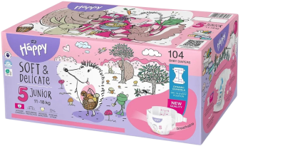 BELLA Happy Soft&Delicate Dětské plenky 11-18kg 104 ks