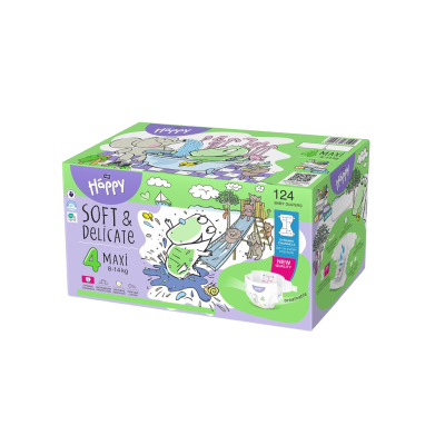 BELLA Happy Soft&Delicate Pleny jednorázové Maxi Box 8-14 kg 62 ks
