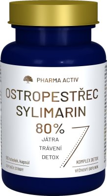 PHARMA ACTIV Ostropestřec Sylimarin 80% 90 tobolek PHARMA ACTIV Ostropestřec Sylimarin 80% 90 tobolek
