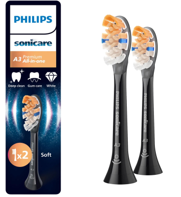 PHILIPS SONICARE A3 Premium All-in-One HX9092/88 černá 2 ks