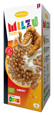 NORDCRUNCH Milzu BIO Cereální kuličky s medem 150 g