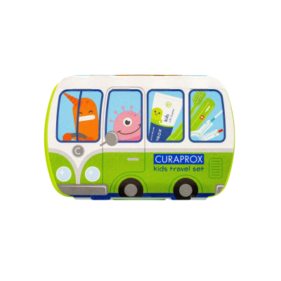 CURAPROX Travel set KIDS zelený