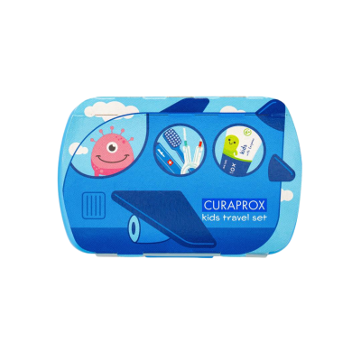 CURAPROX Travel set KIDS modrý