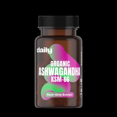 DAILY Organic Ashwagandha KSM-66 60 kapslí