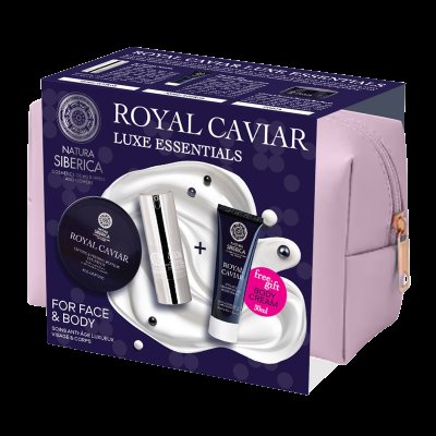 NATURA SIBERICA Royal Caviar, Luxusní set v kosmetické taštičce 3 ks NATURA SIBERICA Royal Caviar, Luxusní set v kosmetické taštičce 3 ks