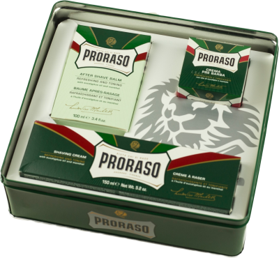 PRORASO Klasická dárková sada na holení Eucalyptus 3 ks