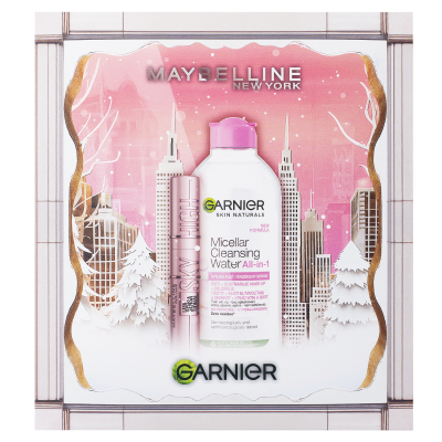MAYBELLINE NEW YORK Sky High řasenka + Garnier micelární voda set Vánoční balíček 2025 2 ks MAYBELLINE NEW YORK Sky High řasenka + Garnier micelární voda set Vánoční balíček 2025 2 ks