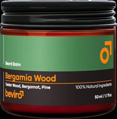 BEVIRO Balzám na vousy s vůní bergamotu a dřeva 50 ml