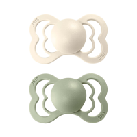 BIBS Supreme Ortodontické dudlíky z přírodního kaučuku velikost 1 Ivory/Sage 2 ks