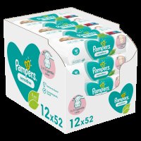 PAMPERS Sensitive Baby Dětské čisticí ubrousky 12 x 52 ks