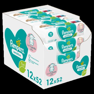 PAMPERS Sensitive Baby Dětské čisticí ubrousky 12 x 52 ks