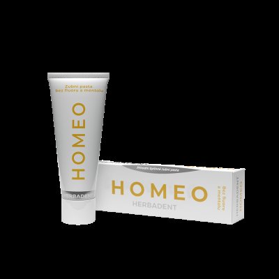 HERBADENT Homeo bylinná zubní pasta bez fluoridu a mentolu 75 g