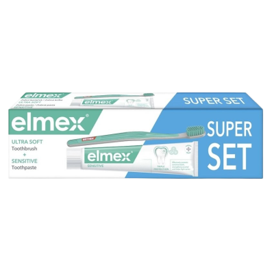 ELMEX Sensitive Zubní pasta a zubní kartáček Ultra Soft 75 ml